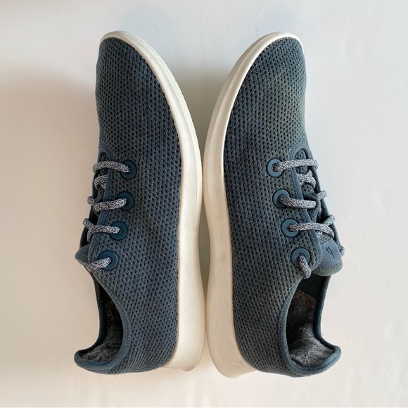 Allbirds Tree Runners Men’s Sneaker Shoes Sz 10 Blue Wool White Sole - Picture 5 of 10